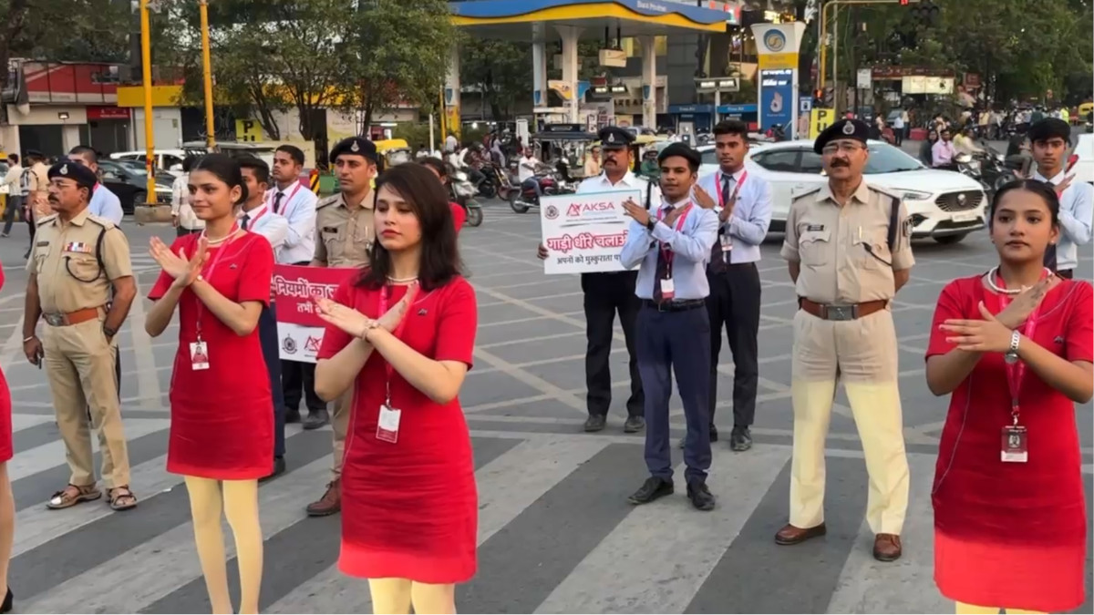 Indore Traffic Police Try a New Tactic: Air Hostess Style Message to Raise Awareness