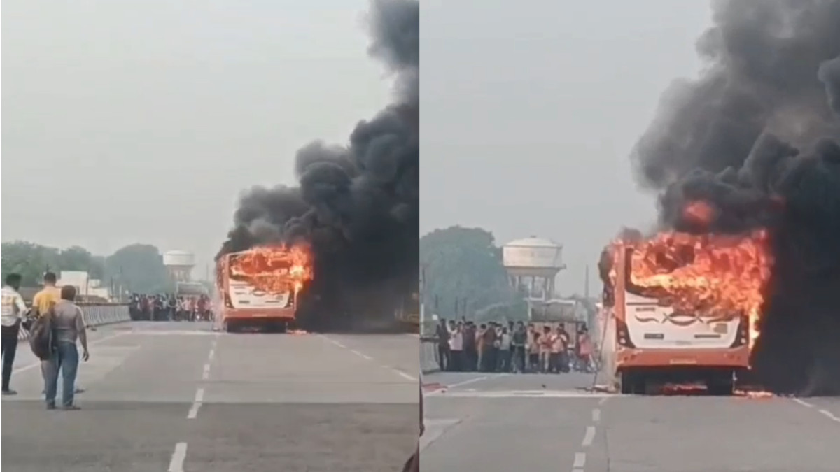 Varanasi: Moving Bus Catches Fire, 40 Passengers Escape by Jumping Off