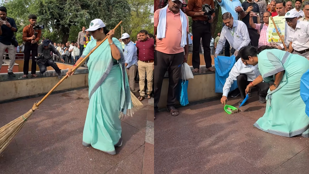 Chief Minister Rekha Gupta Offers Prayers at Hanuman Temple, Later Participates in Cleanliness Drive