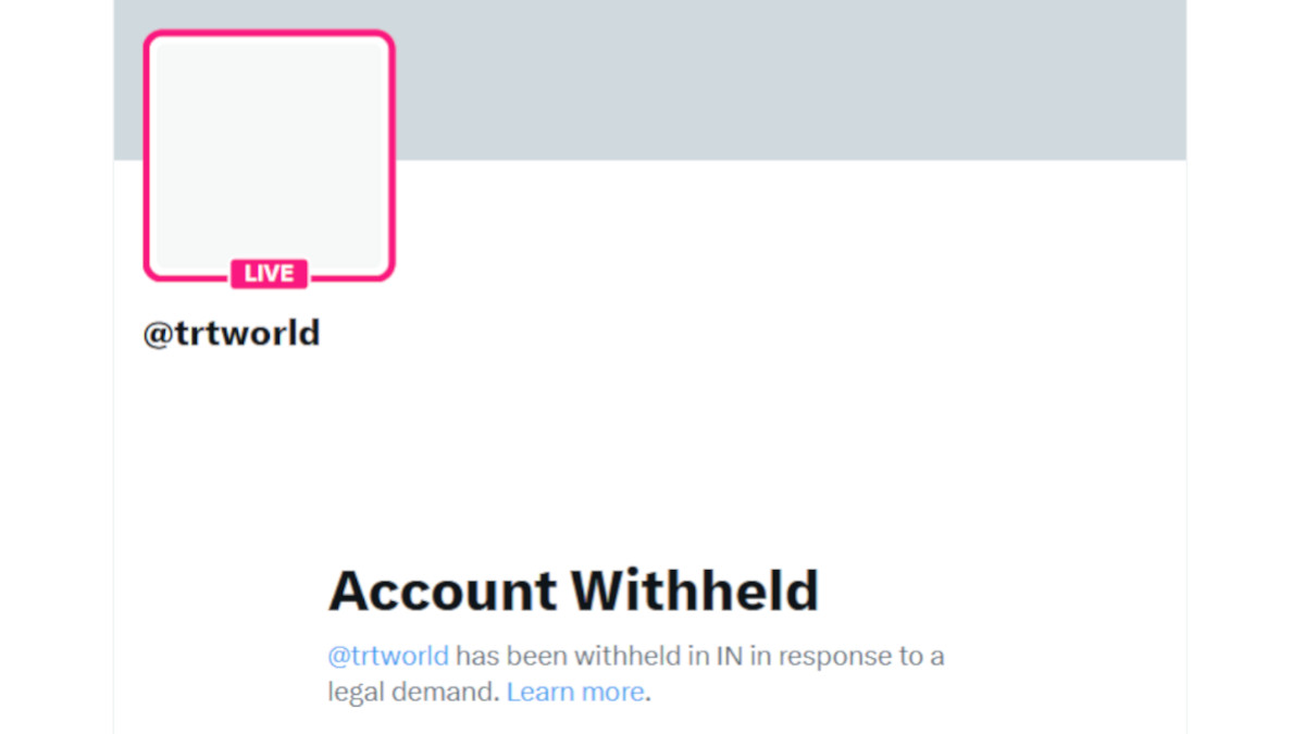 India Blocks Turkish State Media TRT World's X Account