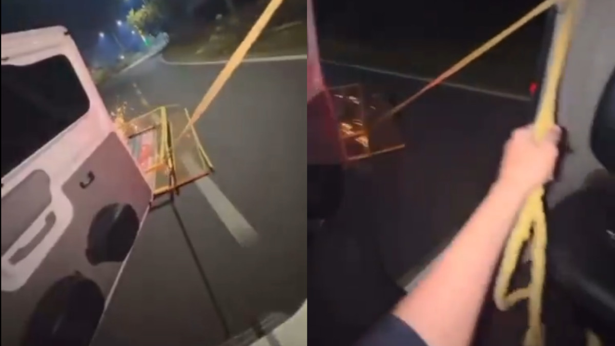 Greater Noida: Viral Video Shows Students Dragging Police Barrier with Car, Sparks Fly