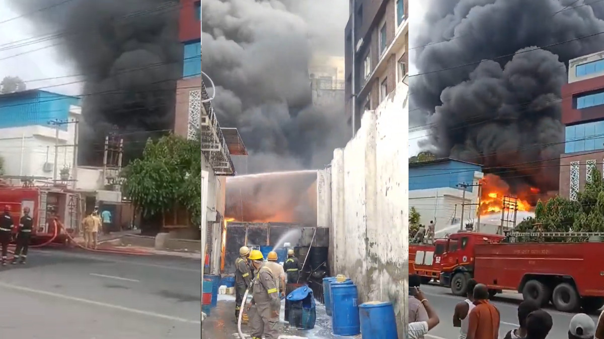 Blaze Rages at Noida Sector-2 Paint Factory, Firefighters Battle Inferno