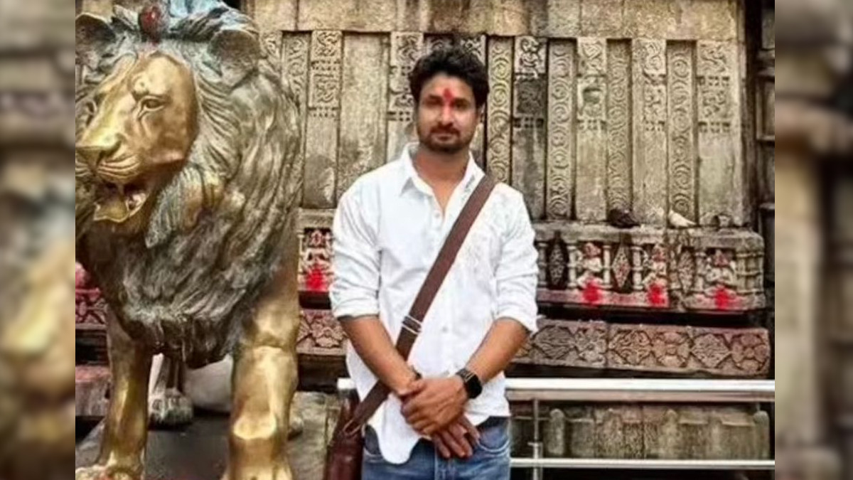 Raja Raghuvanshi Seen at Kamakhya Temple with Tilak on Forehead, Sonam Not Visible