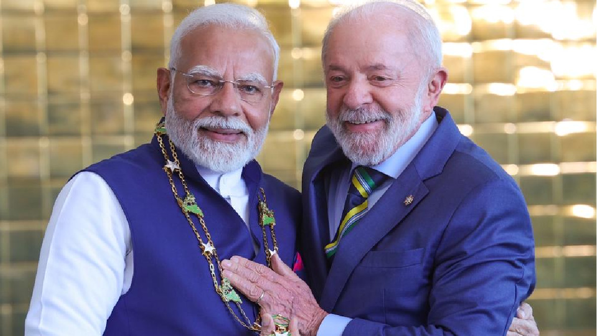 PM Modi Conferred with Brazil's Highest National Honor, 'The Grand Collar of the National Order of the Southern Cross'