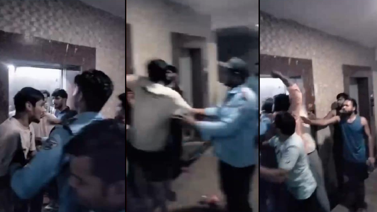 Viral Video: Residents Clash in Greater Noida Society Lift Following Alcohol-Fueled Dispute