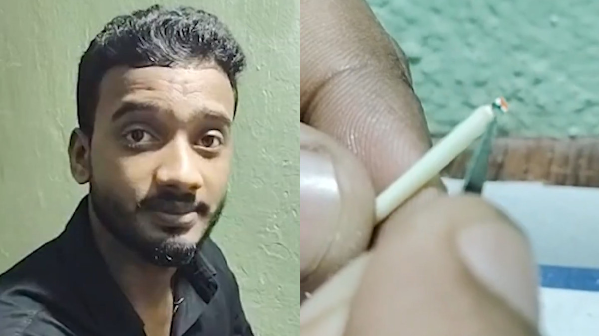 Asansol's Abhishek Creates Record with 0.1 CM Flag on a Toothpick