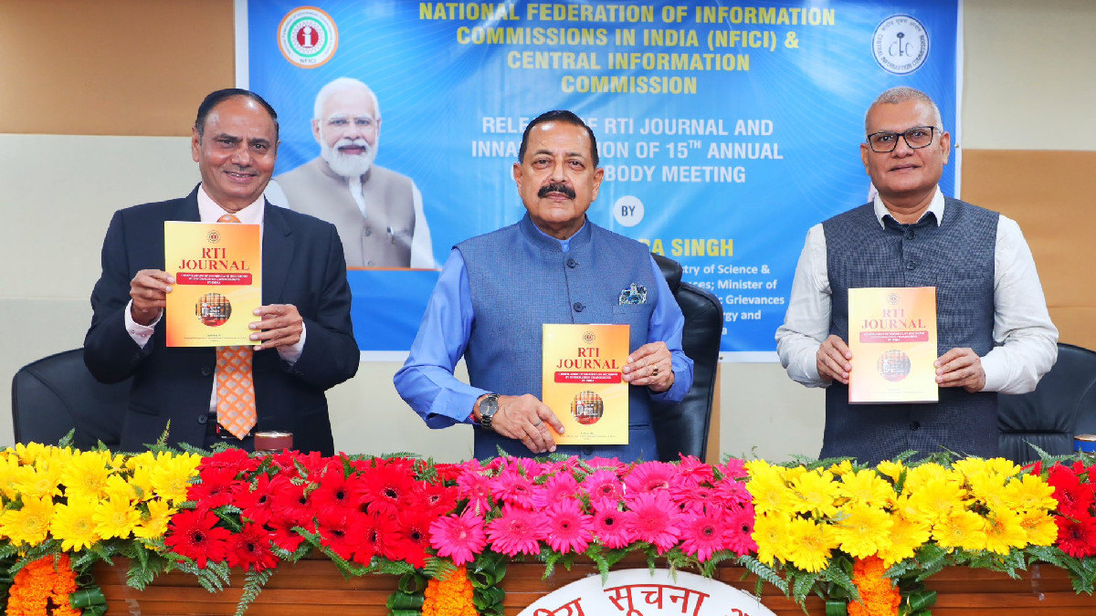 Union Minister Dr. Jitendra Singh Launches RTI Journal; E-Journal Also Started