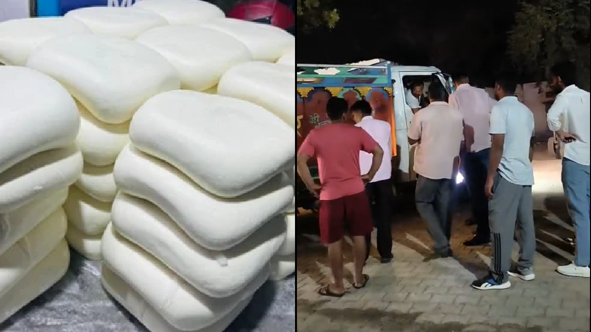 Delhi-NCR: 1,150 kg of Foul-Smelling Paneer Seized, Destroyed by Bulldozer