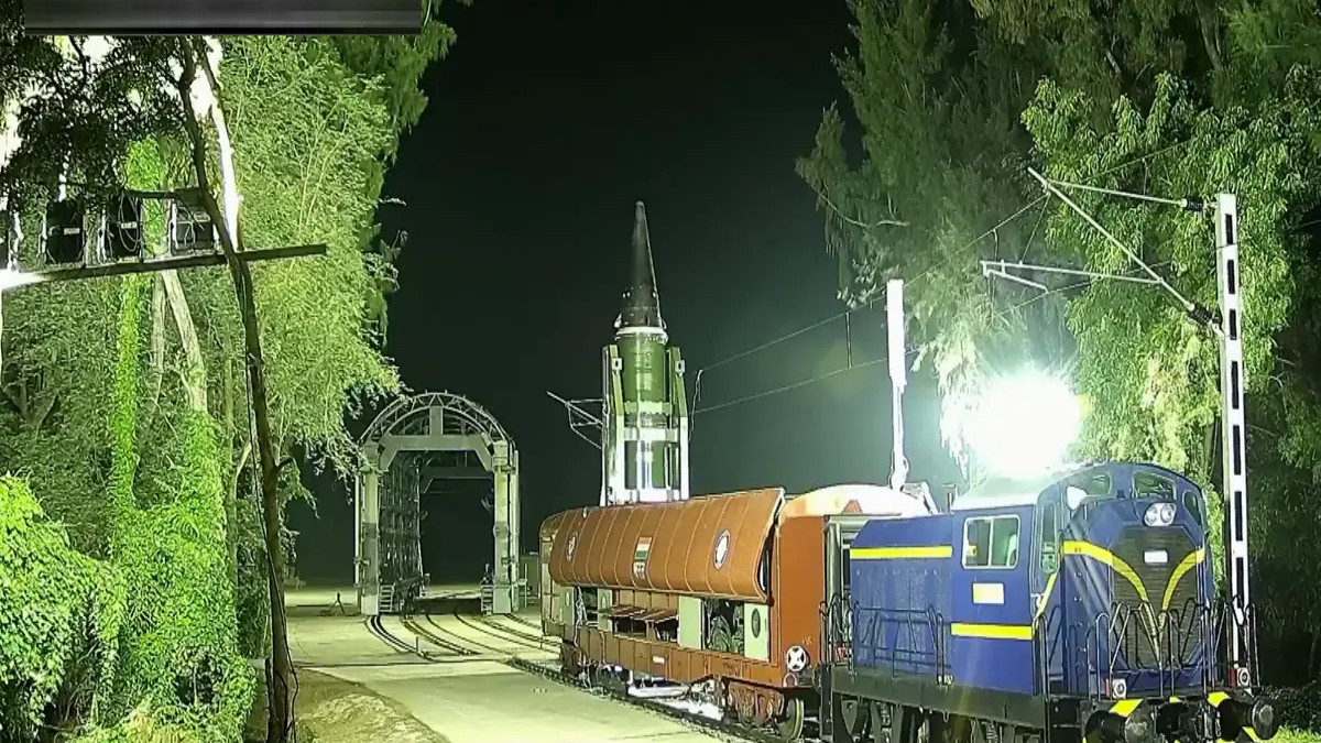 DRDO Conducts a Successful Launch of Agni-Prime Missile from a Rail-Based Mobile Launcher