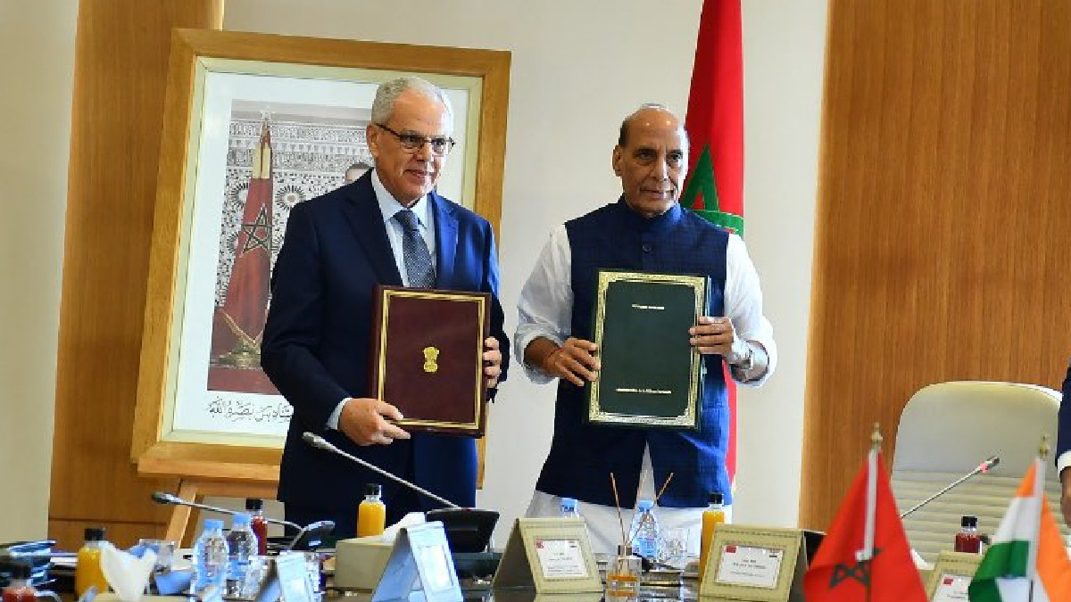 India and Morocco Sign MoU to Give a New Direction to Defense Cooperation; Rajnath Singh and Loudiyi Ink Deal