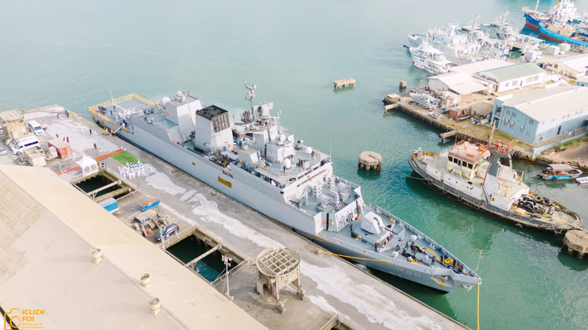 Indian Navy Warship INS Kadmatt Arrives in Fiji for Goodwill Visit