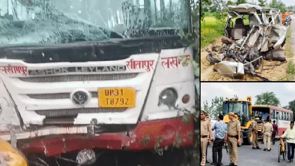 Lakhimpur Kheri Accident: Roadways Bus and Van Collide Violently, Leaving Five Dead and Nine Injured
