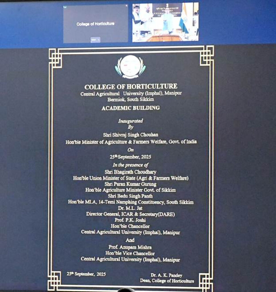 Shivraj Singh Chouhan Virtually Unveils College of Horticulture Building in Sikkim