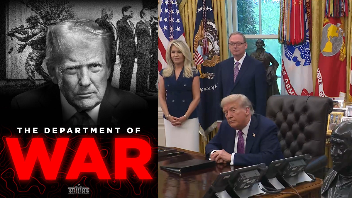 Trump Changes Pentagon's Name to 'Department of War'