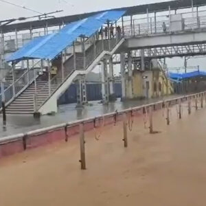 Cyclone Montha Causes Flood-Like Situation in Telangana; Stranded Train Passengers Rescued by Police