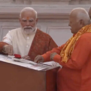 PM Modi and Bhagwat Lead Flag Hoisting Ceremony in Ayodhya