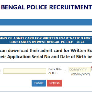 WB Police SI Admit Card 2025 Released: Check How to Download and Dates for PET/PMT Tests