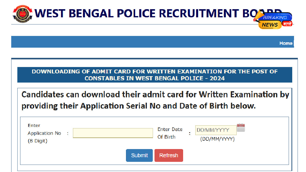 WB Police SI Admit Card 2025 Released: Check How to Download and Dates for PET/PMT Tests