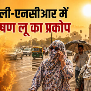 दिल्ली-एनसीआर में भीषण लू का प्रकोप (Image: ChatGPT)