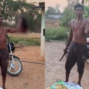 पत्नी की गर्दन काट सिर लेकर गांव में घूमने लगा पति