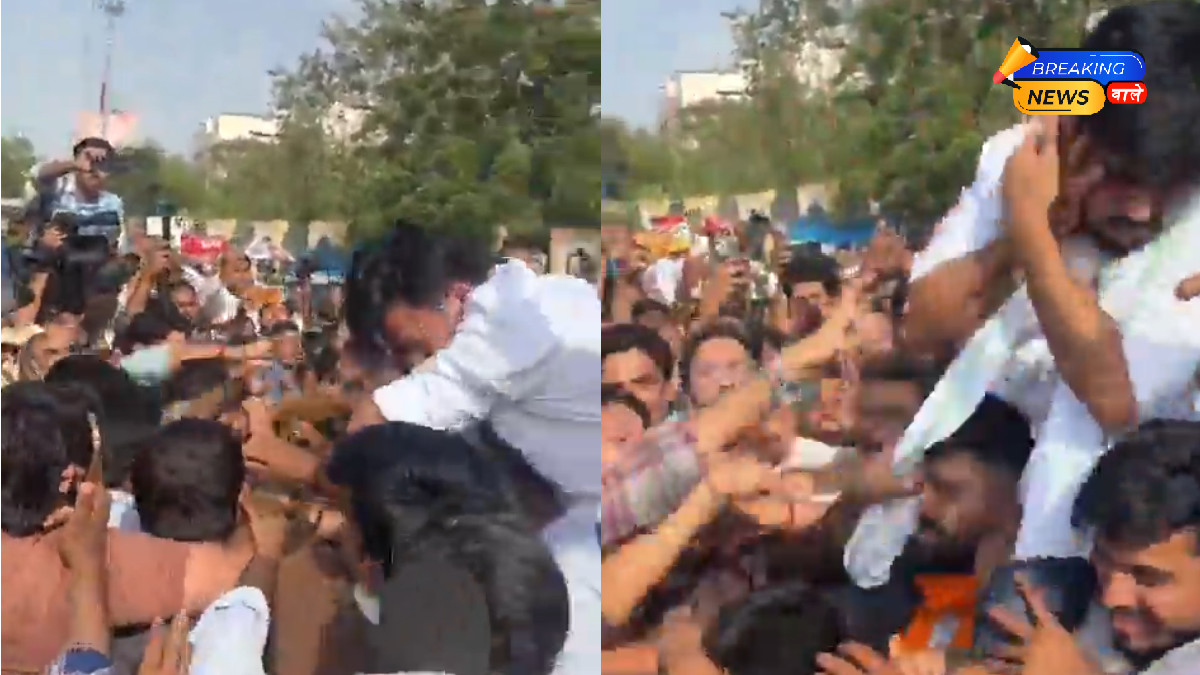 जयपुर में विरोध प्रदर्शन के दौरान एक्टिविस्ट अभिजीत दीपके को युवक ने जड़े ताबड़तोड़ थप्पड़