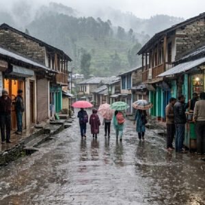 उत्तराखंड में भारी बारिश का ऑरेंज अलर्ट (Image: Gemini)