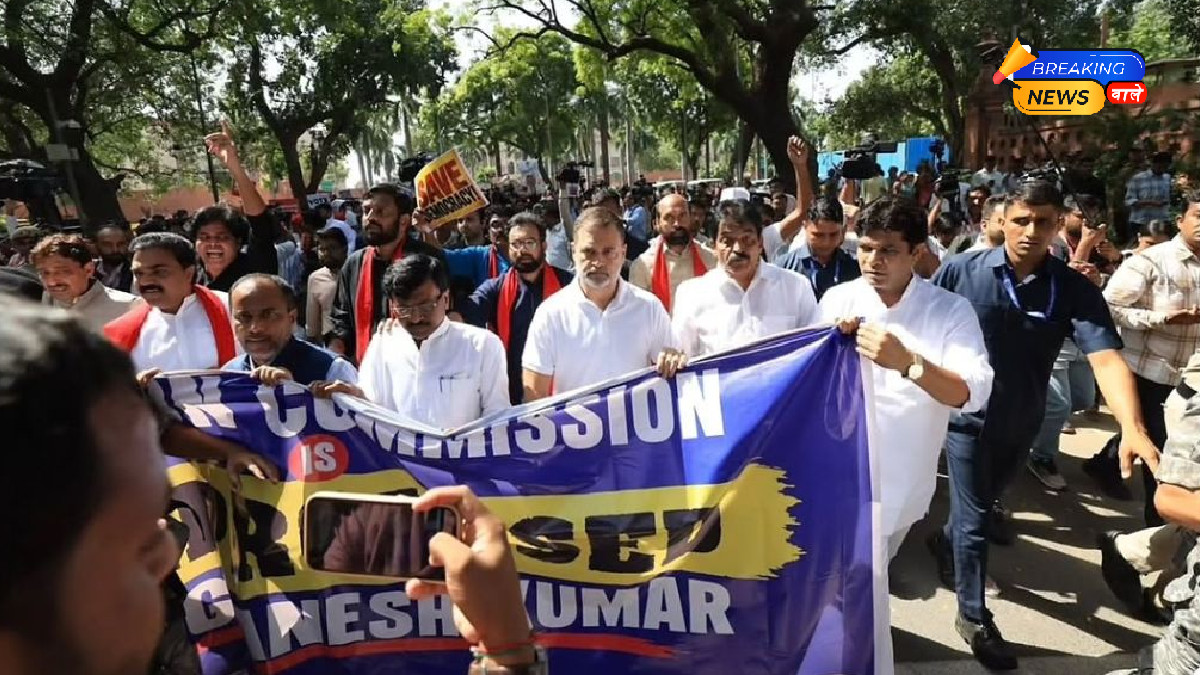 चुनाव आयोग के खिलाफ विपक्ष का बड़ा प्रदर्शन